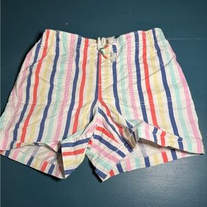 Pink and Red Elastic Waist Shorts for Summer